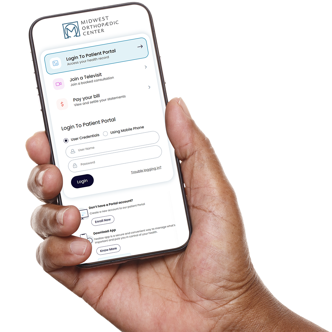 Access your Midwest Orthopaedic Center Patient Portal from any device